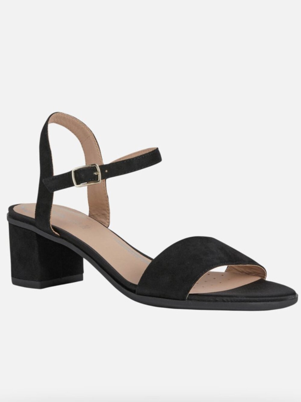 Geox Aurely 50 Woman Suede Medium Heel Sandals in its Original Box